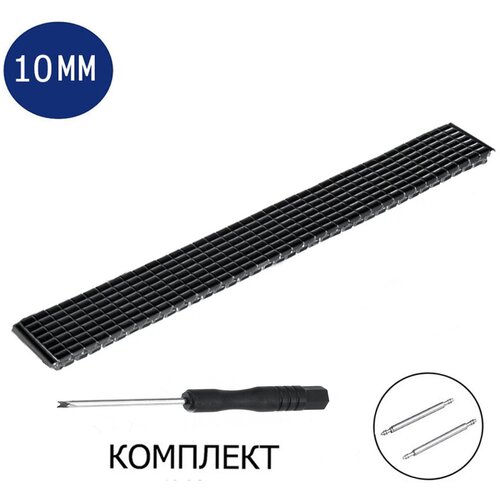 фото Браслет axiver, нержавеющая сталь, без застежки, диаметр шпильки 1.78 мм., размер 10мм, черный