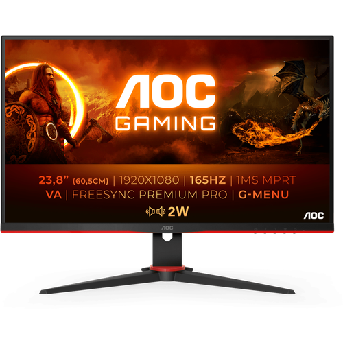 AOC Монитор LCD 238 169 1920х1080FHD VA nonGLARE 165 Hz 350 cdm2 H178V178 30001 20М1 167M 1ms VGA 2xHDMI DP Tilt Speakers 2Y BlackCherry 2900000₽
