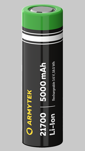 Аккумулятор ARMYTEK 21700 LI-ION 5000 мАч A03601 незащищенный