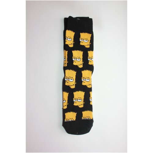 носки с принтом симпсоны унисекс Носки Frida, размер 36-43, желтый, черный