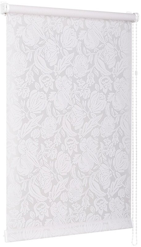 Рулонная штора Роза, 52х170 см, белая, СРШ-01М-276