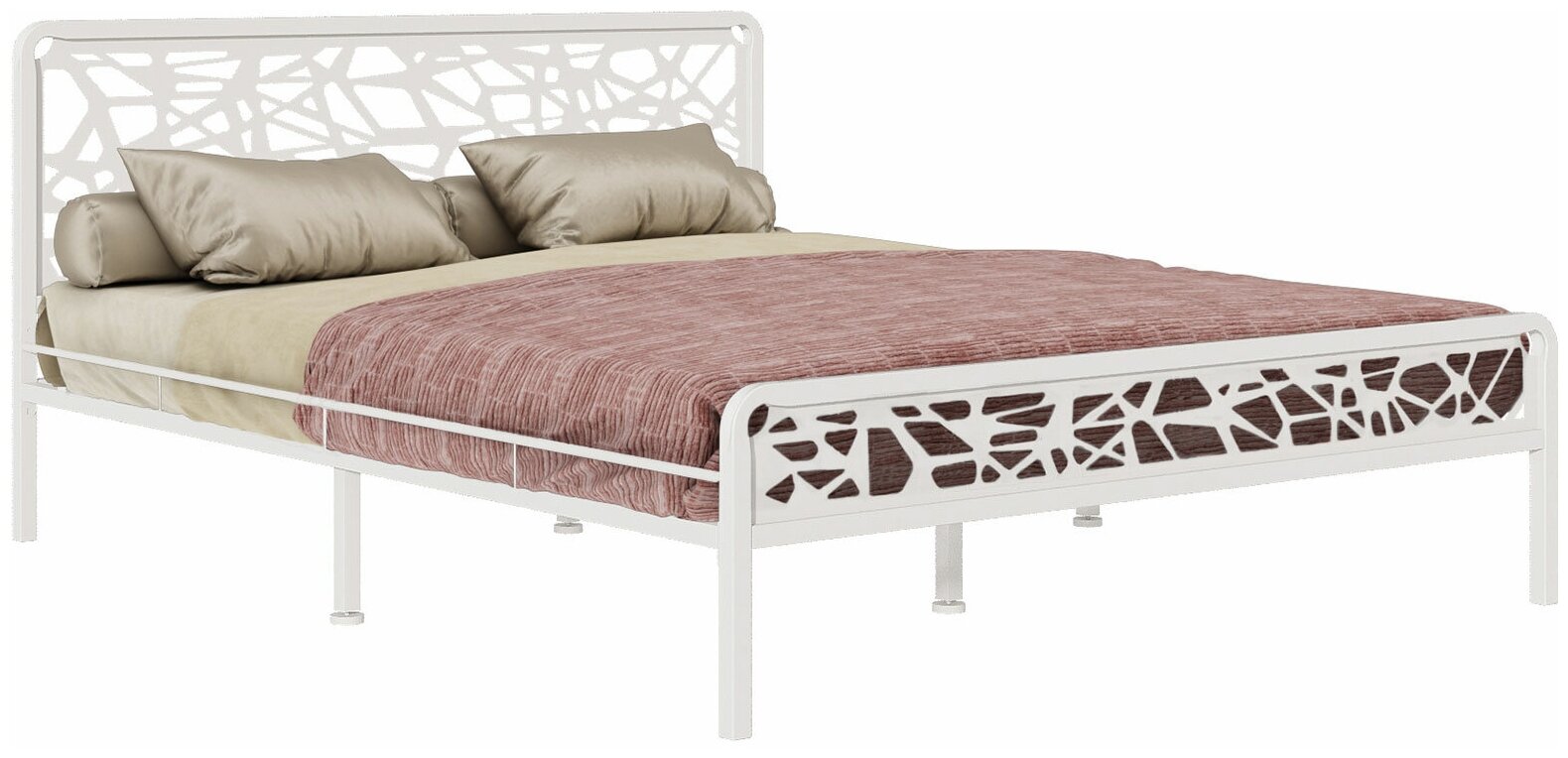 Кровать Форвард-мебель Орион Белый, металл 120х200 см - фотография № 1