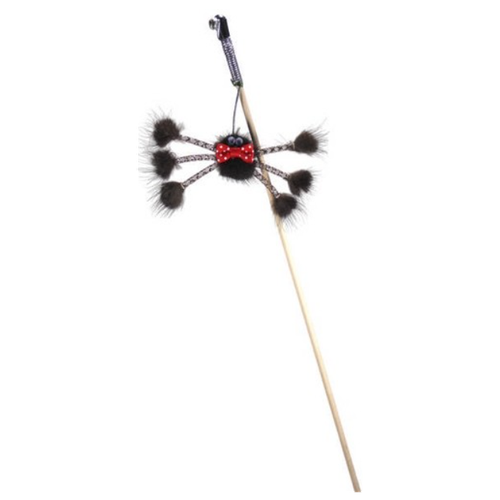 Игрушка-махалка для кошек Норковый паук Микки на веревке, 60 см