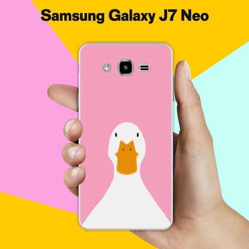 Силиконовый чехол на Samsung Galaxy J7 Neo Гусь / для Самсунг Галакси Джей 7 Нео силиконовый чехол на samsung galaxy j7 neo вид на землю для самсунг галакси джей 7 нео