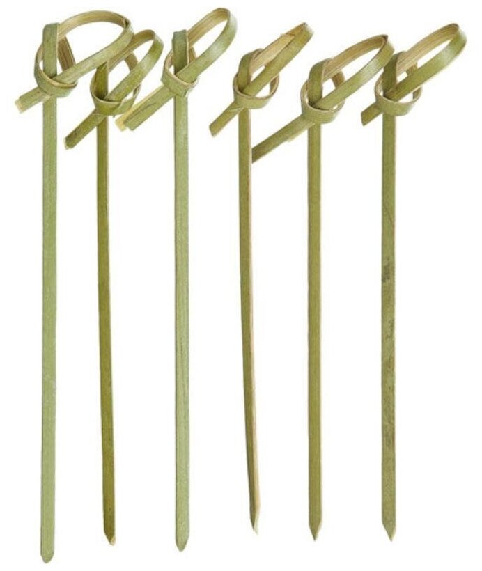Пики д канапе Узелок 10 5 см  100шт уп бамбук  123290  КонтинентПак 1440973