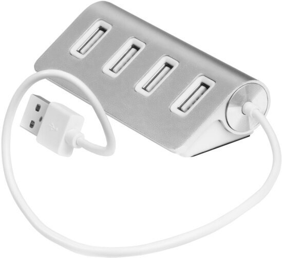 Разветвитель USB Gcr Greenconnect, 4 порта 0,15m, Silver (-UH224S)