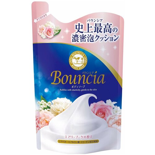 COW Жидкое увлажняющее мыло для рук и тела Bouncia Milky Body Soap, с аромаомт цветов, 360мл cow мыло для тела с аминокислотами шелка и ароматом цветов мilky body soap 550мл