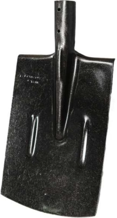 Копальная прямая лопата с ребрами жесткости Агростройлидер рельсовая сталь, без черенка САД-03.05