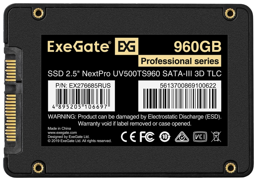 Накопитель SSD ExeGate NextPro UV500TS960 960Gb (EX276685RUS) - фото №2