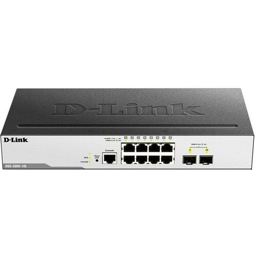 Коммутатор D-Link DGS-3000-10L/B1A коммутатор d link proj smart l2 switch 10x10gbase x sfp 2xcombo 10gbase t sfp cli rj45 console