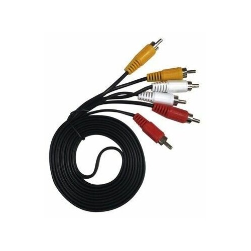 Кабель 3 RCA-3 RCA 2.0M чёрный EXPLOYD EX-K-1402 разъем atcom 3xrca 3xrca 5 м черный