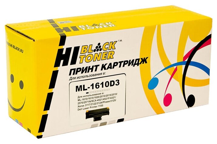 Картридж Hi-Black HB-ML-1610D3, черный, 3000 страниц, совместимый для Samsung/Xerox ML-1610/ML-1615/ML-2010/ML-2015/ML-2510/ML-2570/ML-2571N, SCX-4521F/SCX-4321, Phaser 3117/3122/3125