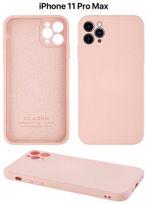 Защитный чехол на айфон 11 про макс силиконовый противоударный бампер для Apple iphone 11 pro max с защитой камеры розовый