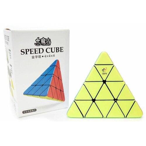Головоломка пирамидка YuXin Little Magic 4x4x4 Master Pyraminx, color головоломка yuxin little magic 3x3x3 pyraminx magnetic color