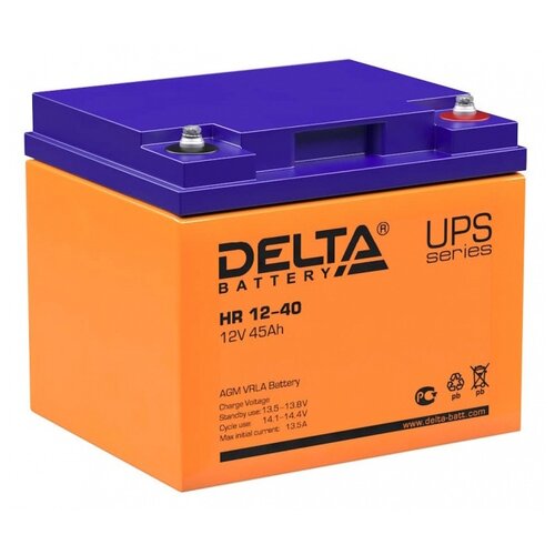 Аккумуляторная батарея DELTA Battery HR 12-40 12В 45 А·ч аккумуляторная батарея delta battery аккумуляторная батарея delta battery hr 12 26 26 а·ч 12в 26 а·ч