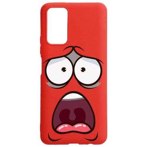 фото Re:pa чехол - накладка soft sense для honor 10x lite с 3d принтом "fear" красный
