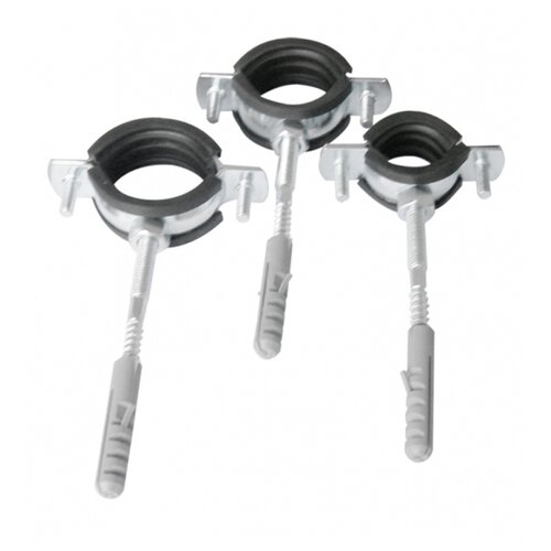 фото Хомут для крепления труб 87-94 мм 3" комплект с шурупом и дюбелем aqualink