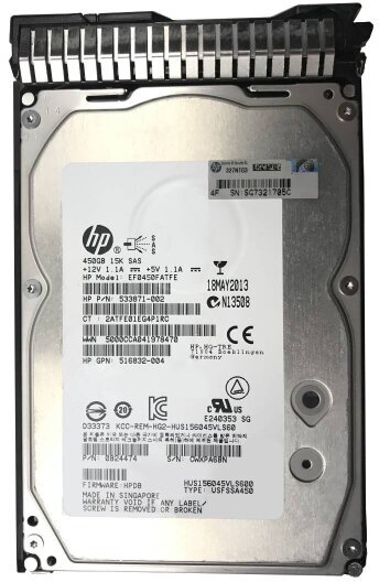 Жесткий диск HP 653951-001 450Gb SAS 3,5" HDD