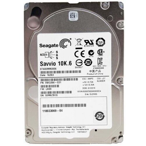 Жесткий диск Seagate 9WG066-003 600Gb SAS 25 HDD 1625000₽