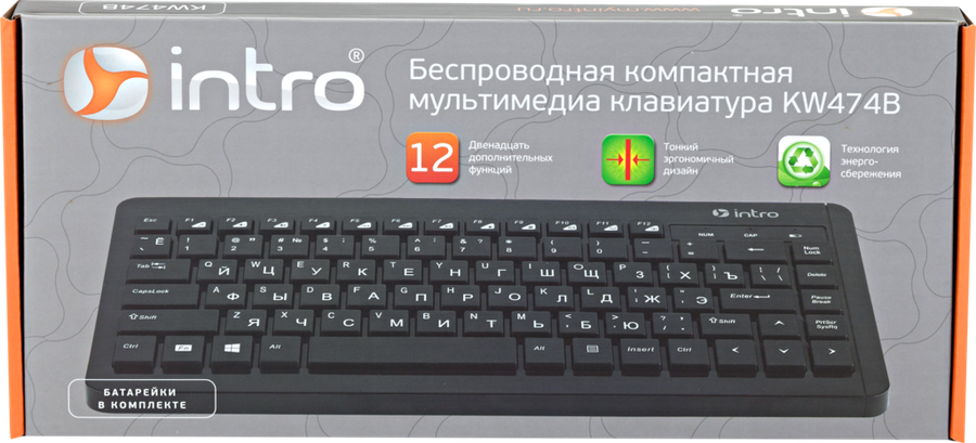 Игровая клавиатура Intro KW474B Black USB