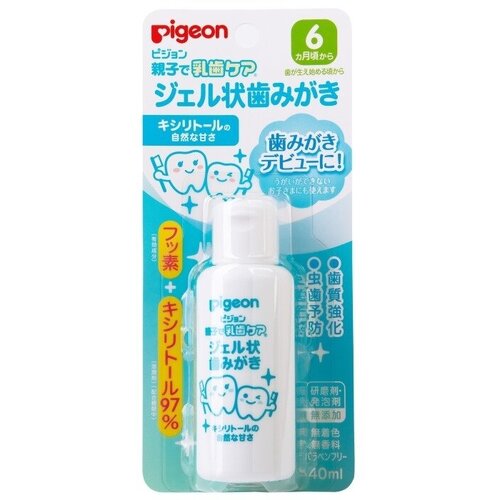Гель для чистки молочных зубов Pigeon с 6 месяцев 40 мл 11551 627₽