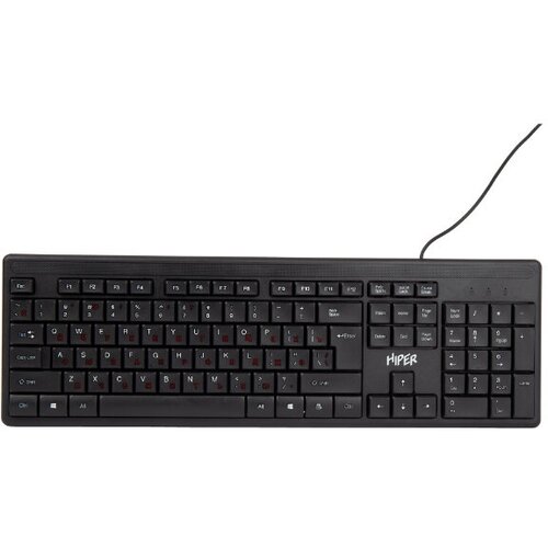 Клавиатура HIPER WIRED KEYBOARD OK-1100 BLACK клавиатура microsoft wired keyboard 600 black usb черный английская русская ansi