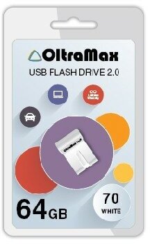 USB флеш накопитель OLTRAMAX OM-64GB-70-белый