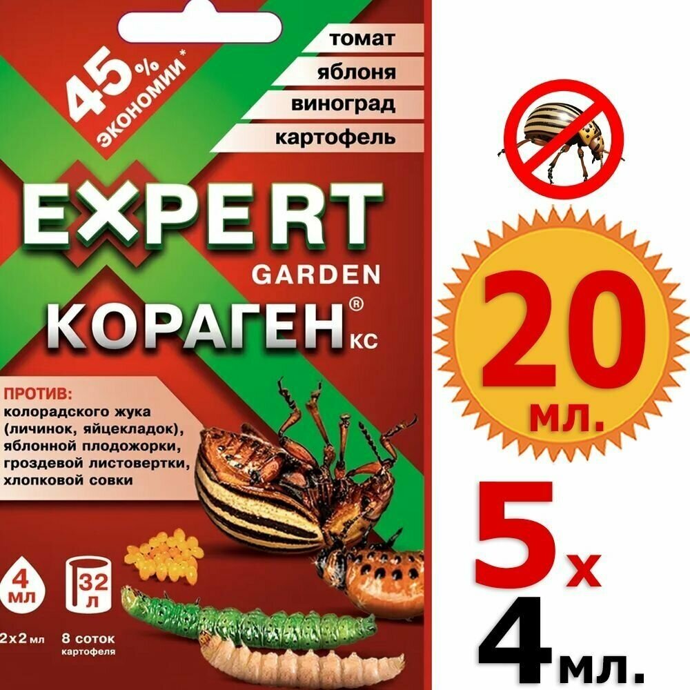 20мл Кораген 4 мл х 5шт Expert Garden, експерт гарден, Колорадский жук