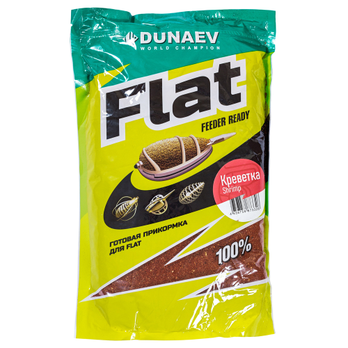 Прикормка натуральная Dunaev Flat Feeder Ready 1 кг Креветка прикормка dunaev flat feeder ready ананас 3 упаковки 3 кг
