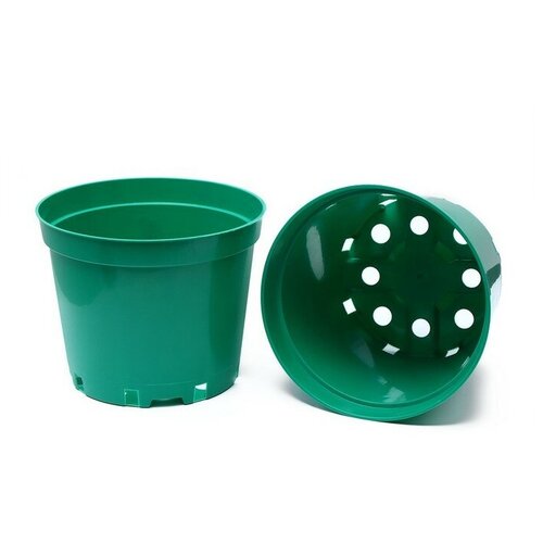 Горшок для рассады, 5 л, 22 × 22 × 18 см, зелёный, Greengo