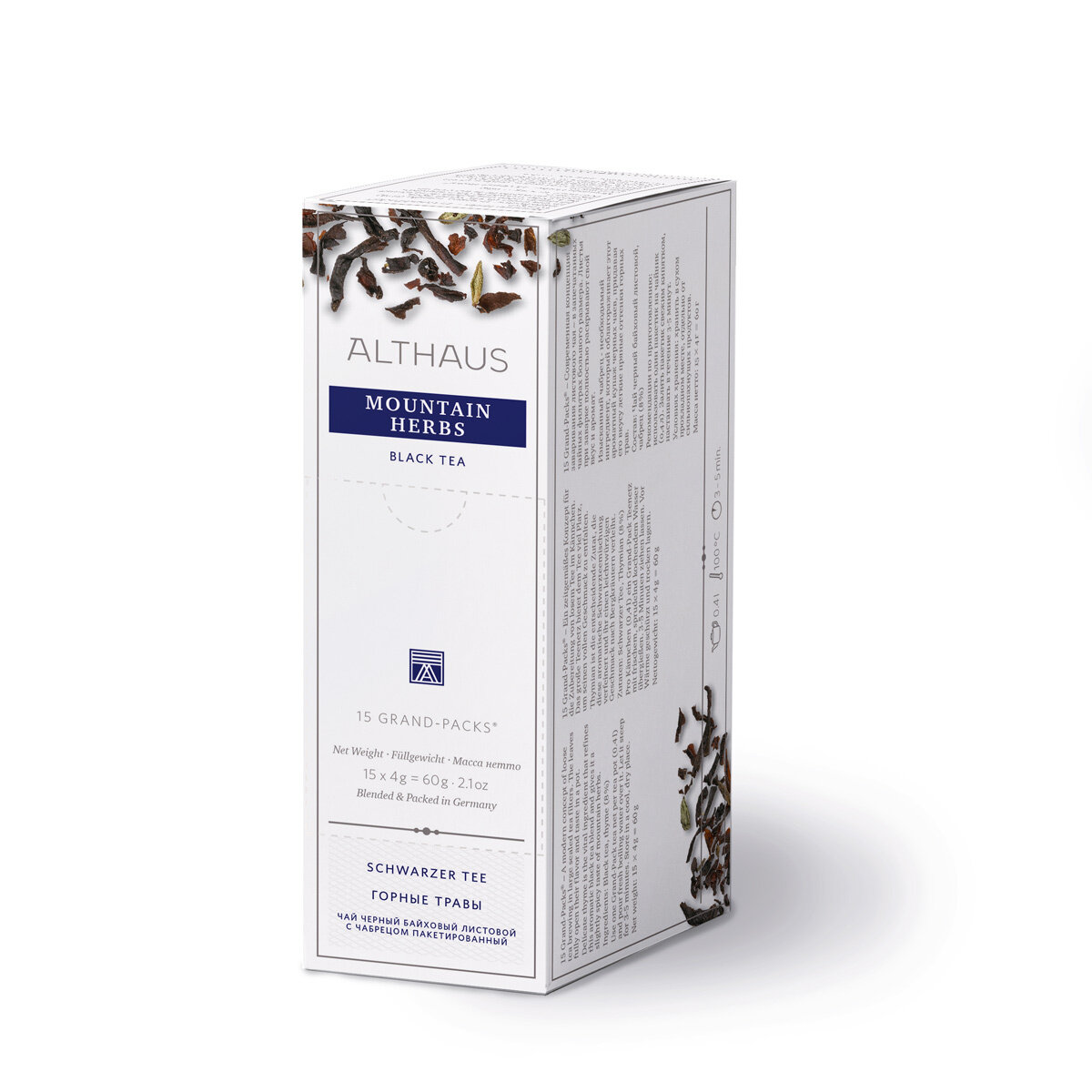 Чай Althaus для чайника в пакетиках Mountain Herbs травяной 15 шт