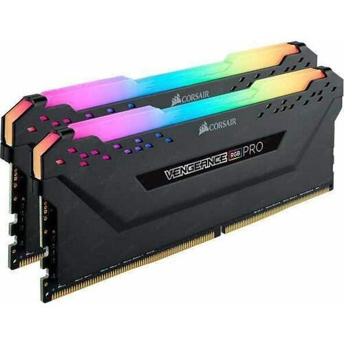 Модуль памяти DDR4 Corsair Vengeance RGB Pro 16Gb (2x8Gb) 3600MHz CL16 (16-19-19-36) 1.35V / CMW16GX4M2D3600C16 / Black