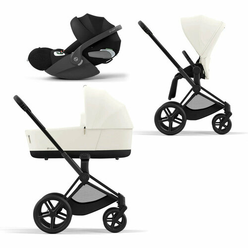 Cybex Priam IV Коляска 3 в 1, шасси IV Matt Black/Off White