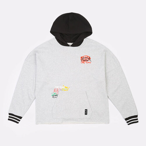 фото Толстовка puma borough hoodie, размер xl, серый