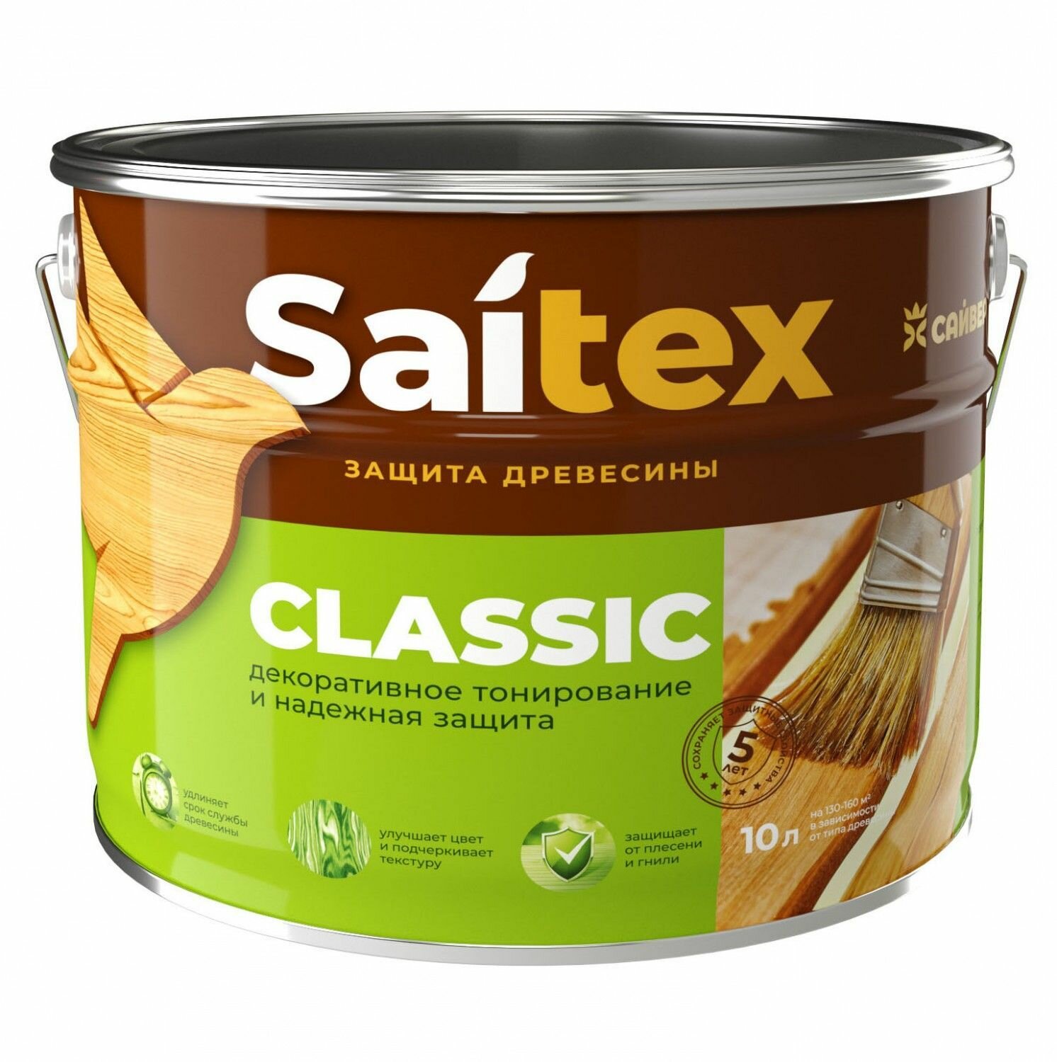 Деревозащитный состав Saitex Classic сосна 10л