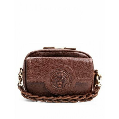 фото Сумка кросс-боди макей 115-08-26, фактура зернистая, коричневый
