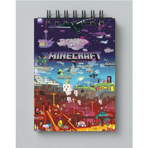 Блокнот для записей GOODbrelok Майнкрафт Minecraft А6 на кольцах 