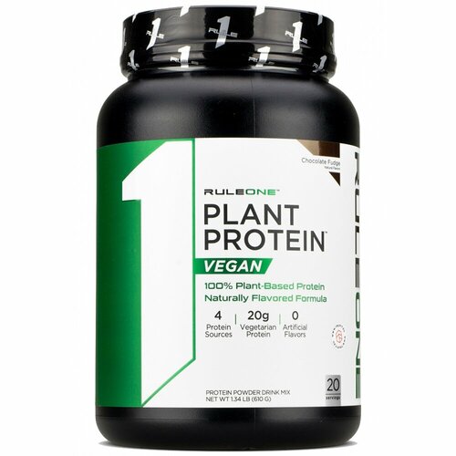 Вегетарианский протеин Rule One (R1) Plant Protein, 570-670 г, Вкус Chocolate / Шоколад, Вес 670 г