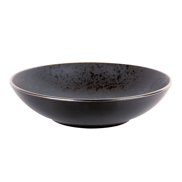 Тарелка NUOVA CASA Elite black 20см глубокая фарфор