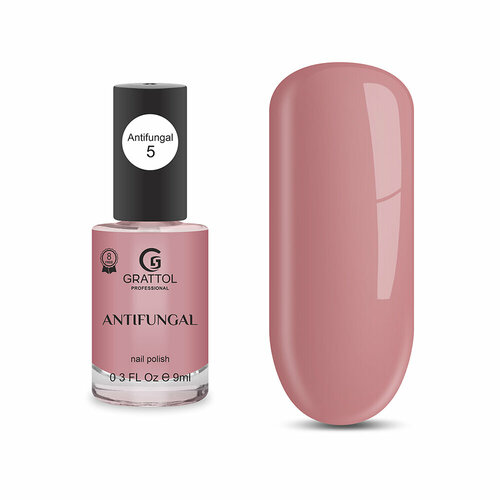 Grattol Antifungal - лак для ногтей лечебный 05 9 мл 436₽