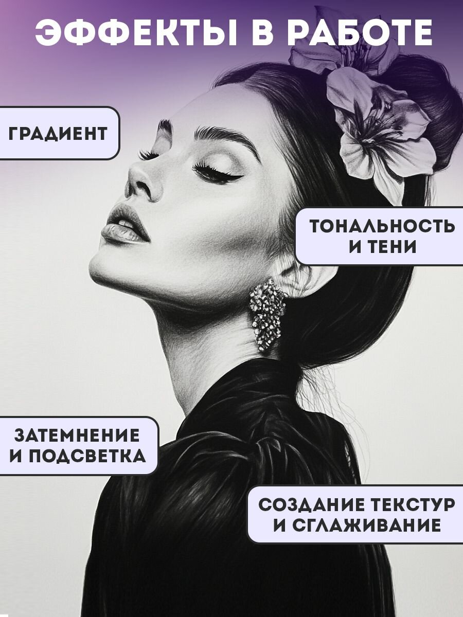 Карандаши простые набор WiMi, для рисования и черчения в чемодане — фото 1