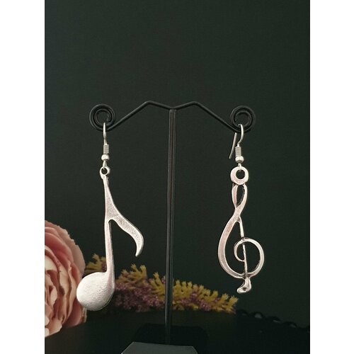 Серьги Vah, размер 75 мм, серебряный