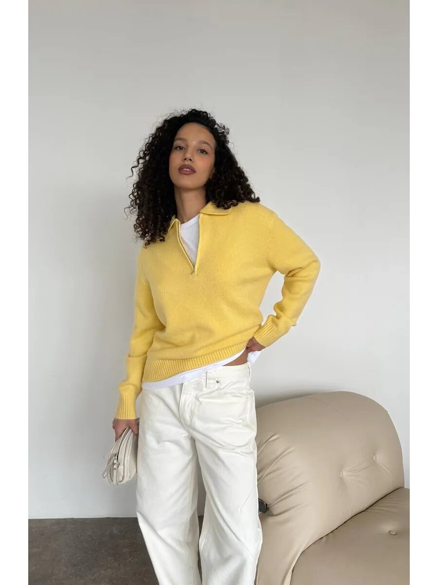 Джемпер Vitalounge, размер 42-44, желтый — фото 1