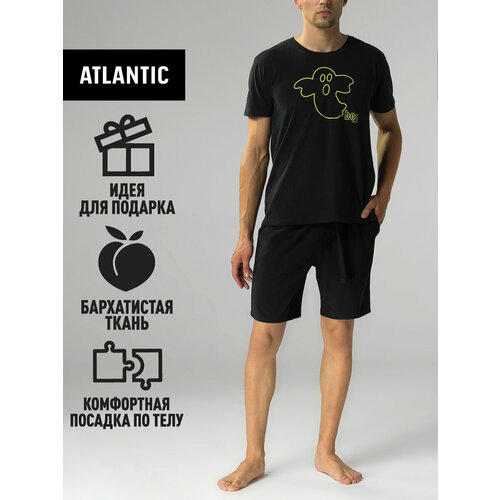 фото Пижама atlantic, размер 48/l, черный