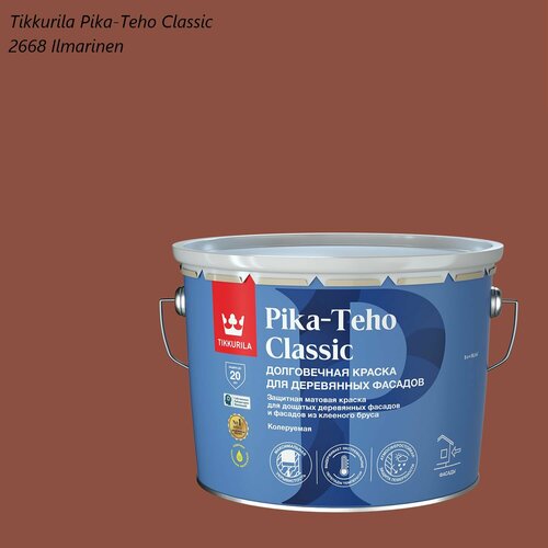 фото Краска матовая для деревянных фасадов tikkurila pika-teho classic (9л) 2668 ilmarinen