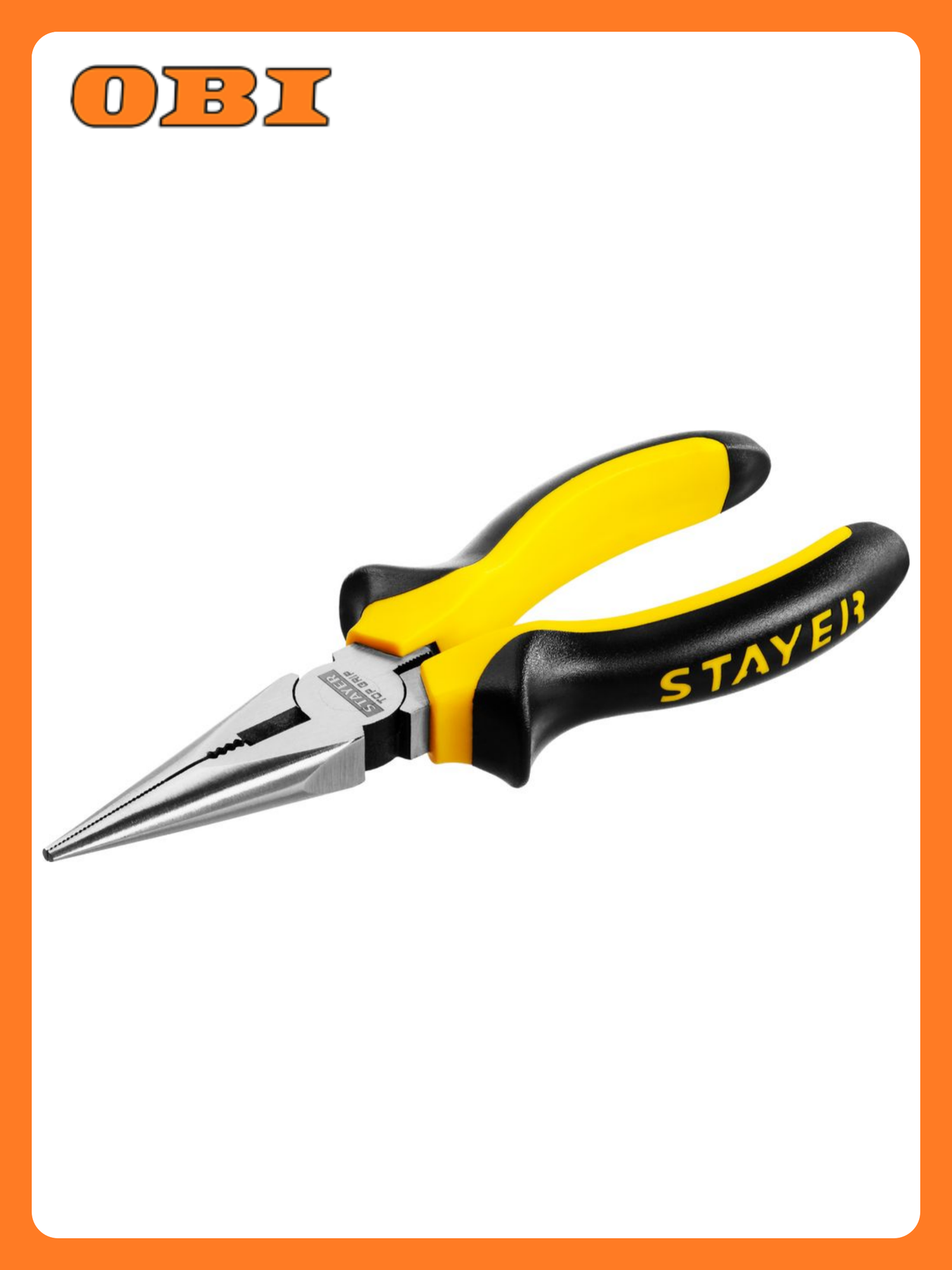 Пассатижи STAYER тонкогубцы кованая сталь 160мм маслобензостойкие двухкомпонентные рукоятки