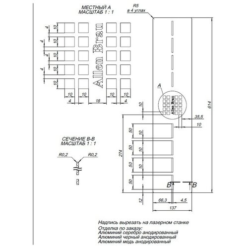 Накладка для сифона Allen Brau Infinity 8.210N5-SS нержавеющая сталь allen brau infinity 8 210n3 ss накладка сифона для душевого поддона l 621 мм нержавеющая сталь