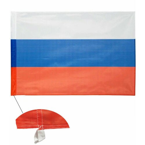 Подарки Флаг России на флажном шелке с петлями (135 х 90 см)
