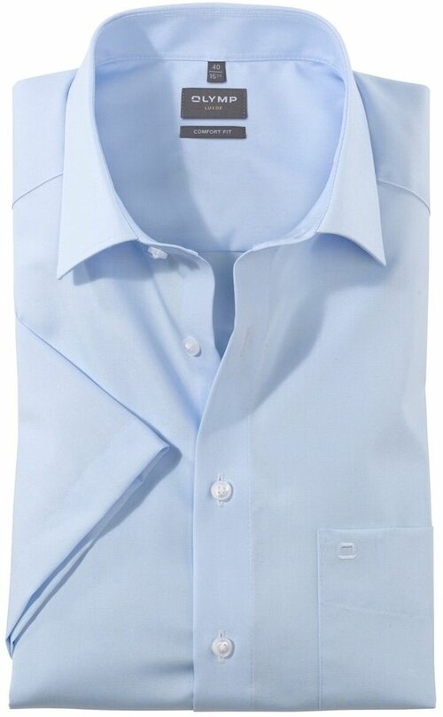 Рубашка OLYMP, размер 43, голубой