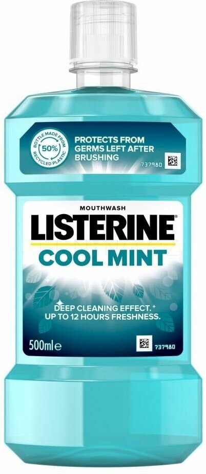 Ополаскиватель Listerine Cool Mint Milder Teste 500мл